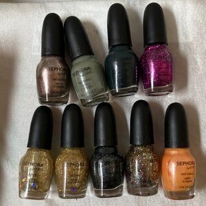 Used Set of 9 Sephora by OPI Nail Polishes